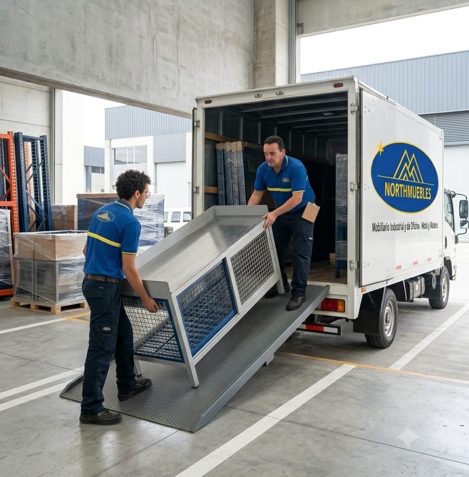 Entrega de mobiliario en camión Northmuebles
